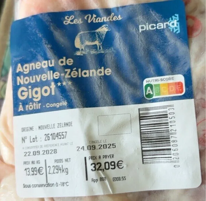 Gigot - Agneau de Nouzelle-Zelande