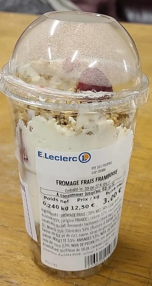 Fromage frais framboise