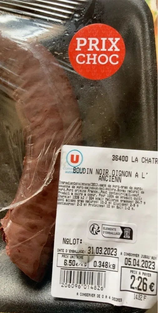 Boudin noir oignon