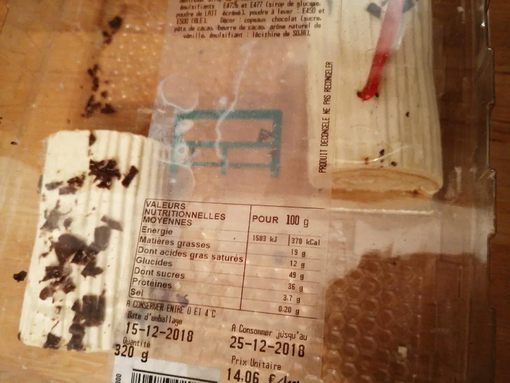 Bûchette creme Beurre vanille