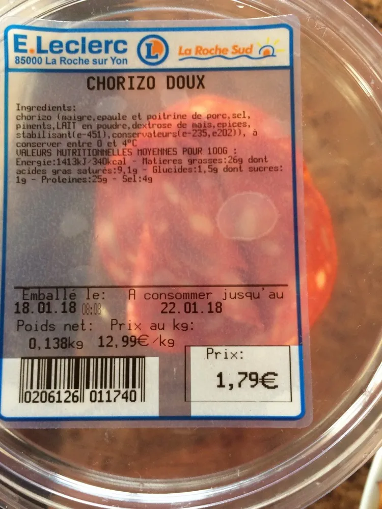Chorizo doux