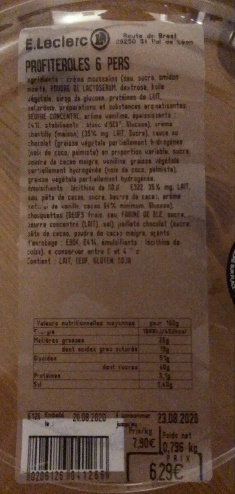 Profiteroles 6 personnes