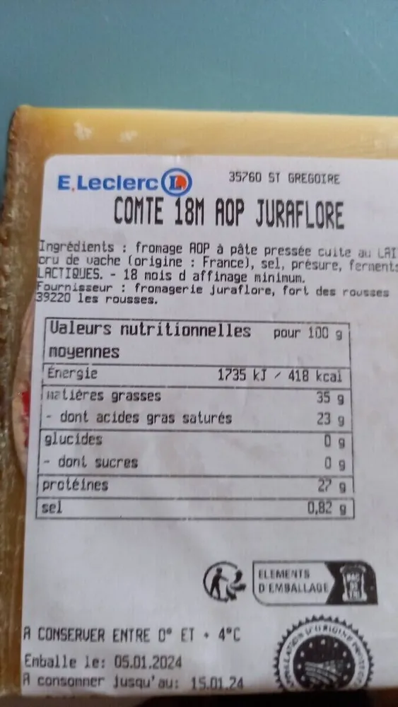 Comté 18 mois Juraflore