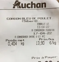 Cordon bleu de poulet (Sibert)