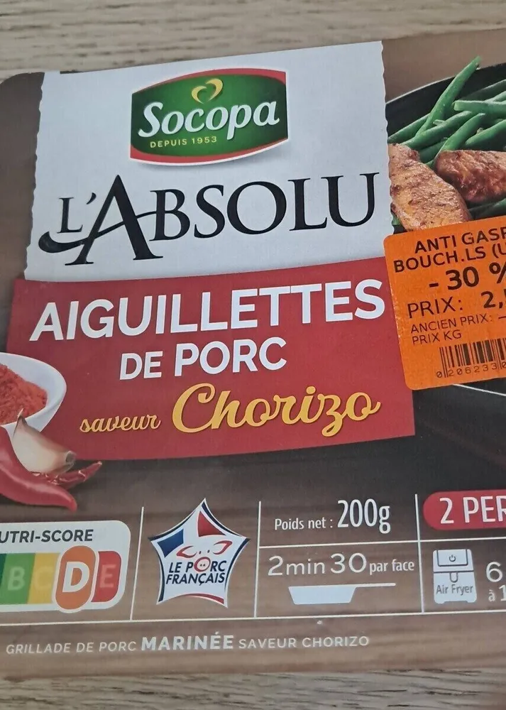 Aiguillettes de porc saveur chorizo