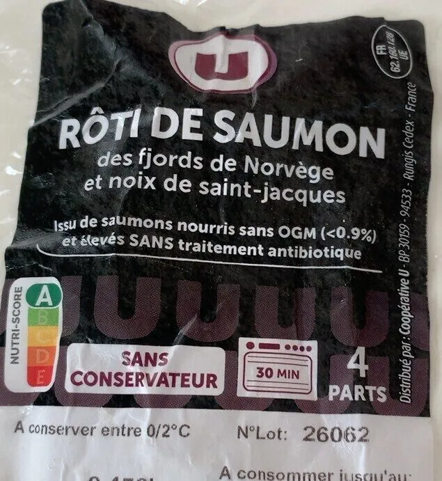Roti de saumon des fjords de norvege et noix de saint jacques