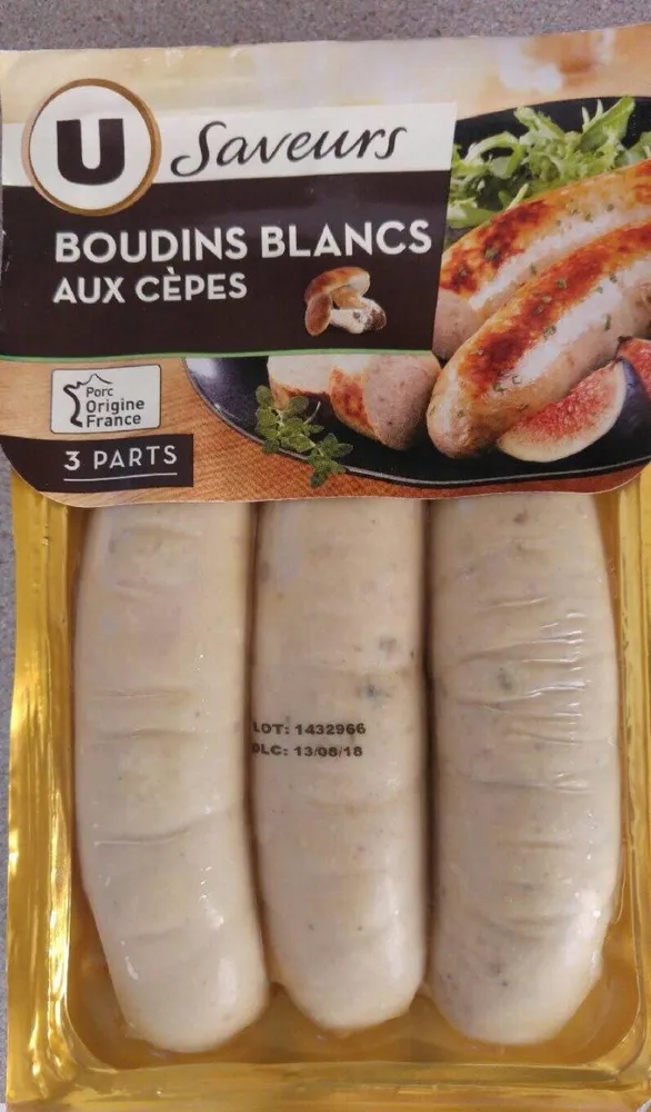 Boudin blanc aux cèpes