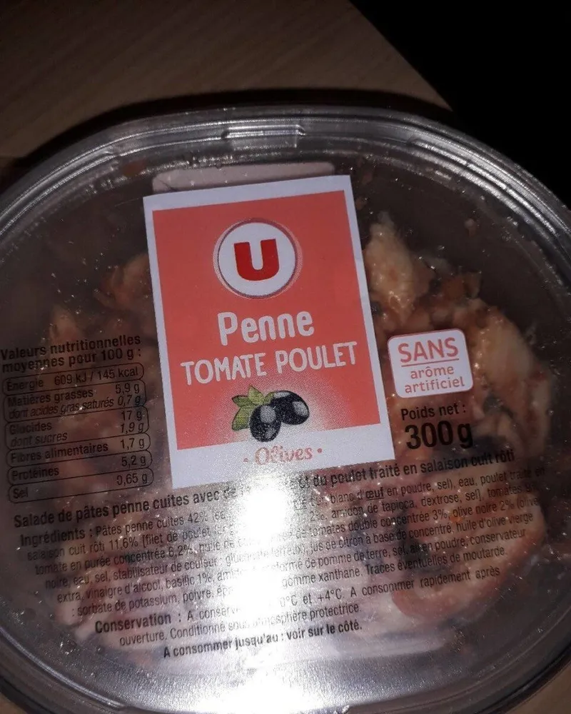 Penne tomate poulet