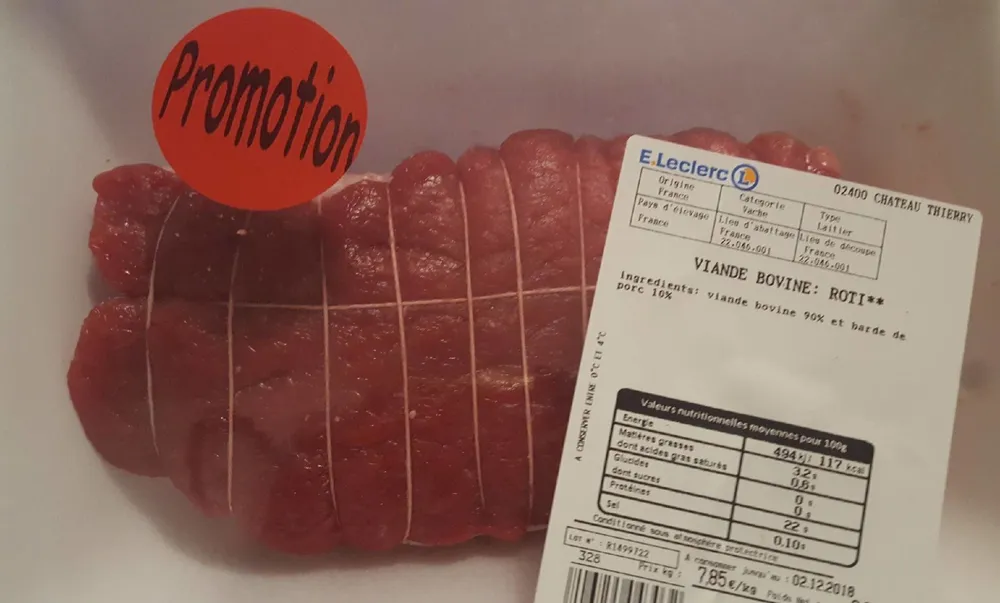 Viande bovine roti