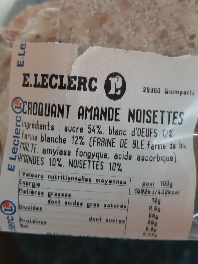 Croquant amande noissette
