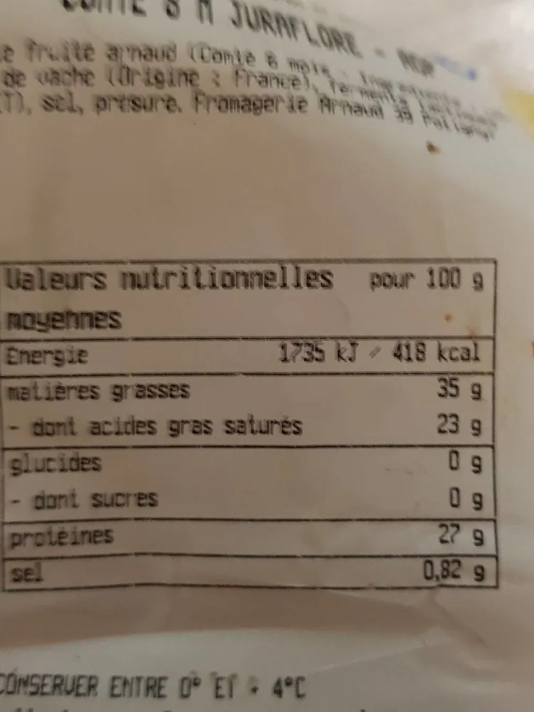 Comte 8 mois juraflore