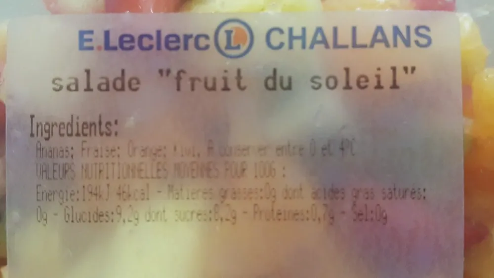 Salade "fruit du soleil"