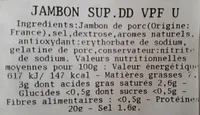 Jambon U Supérieur DD VPF