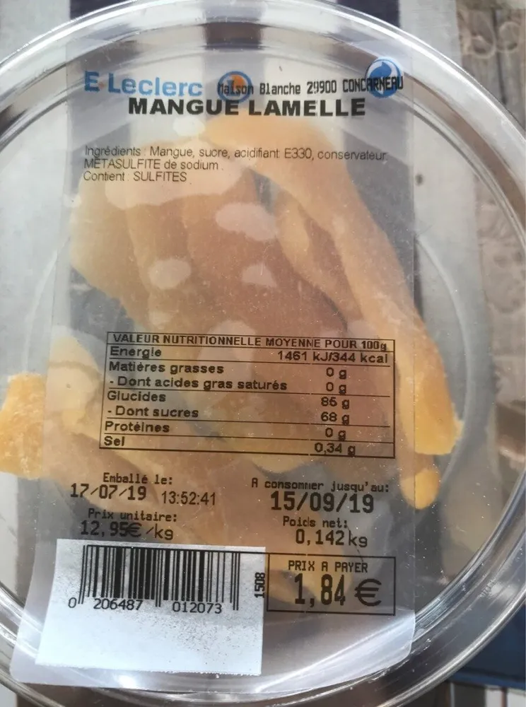 Mangue lamelle