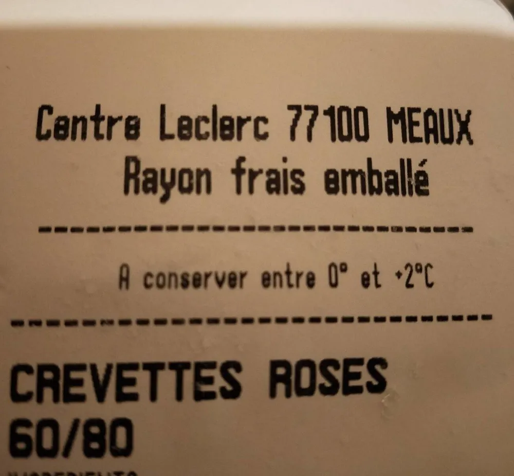 Crevettes Roses 60/80