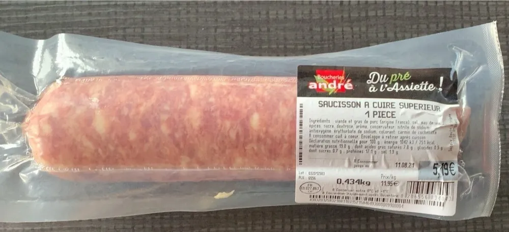 Saucisson a cuire supérieur