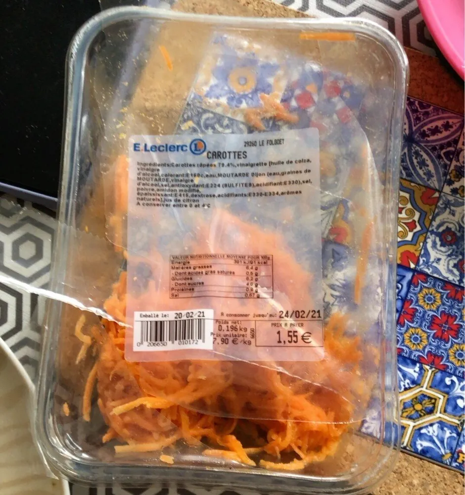 Carottes rappées