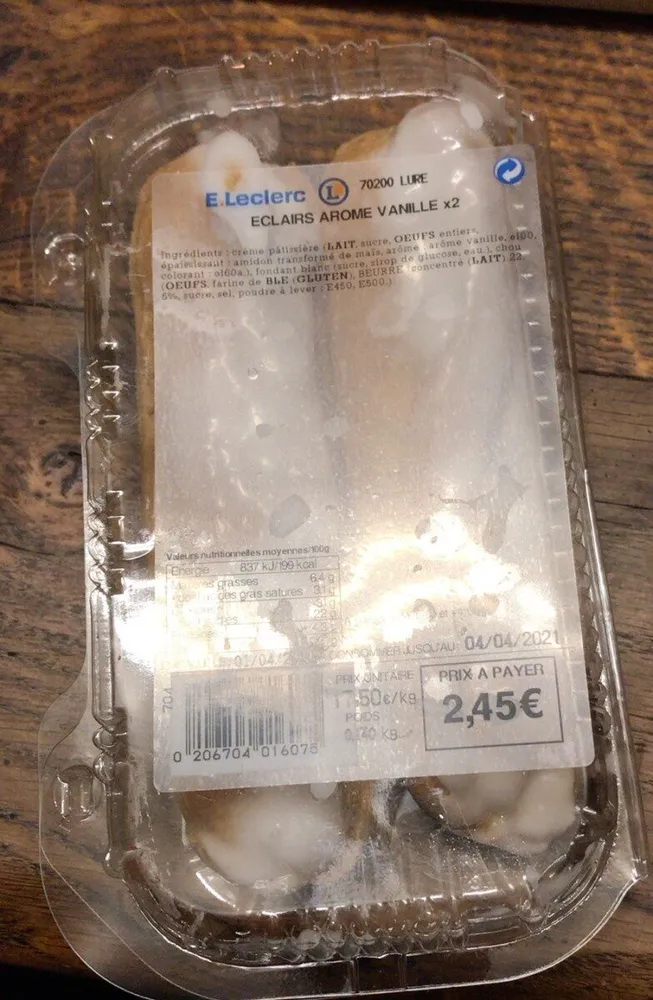 Eclaire vanille