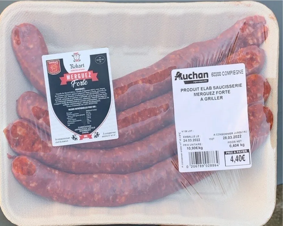 Produit elab saucisserie merguez forte a griller