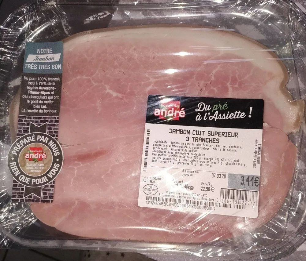 Jambon cuit supérieur