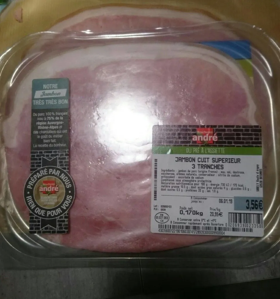 Jambon cuit supérieur