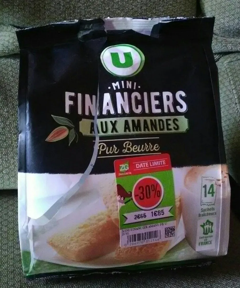 Mini financier aux amandes, pur beurre