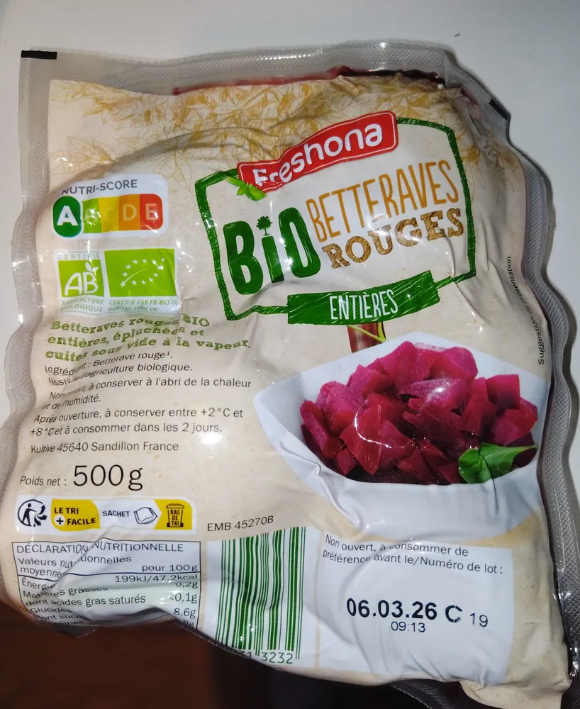 Betteraves rouges bio