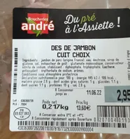 Dès de jambon cuit