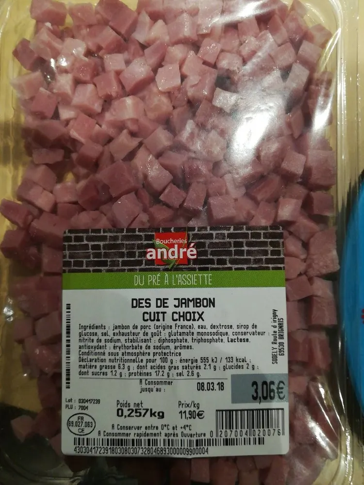 Des de jambon cuit