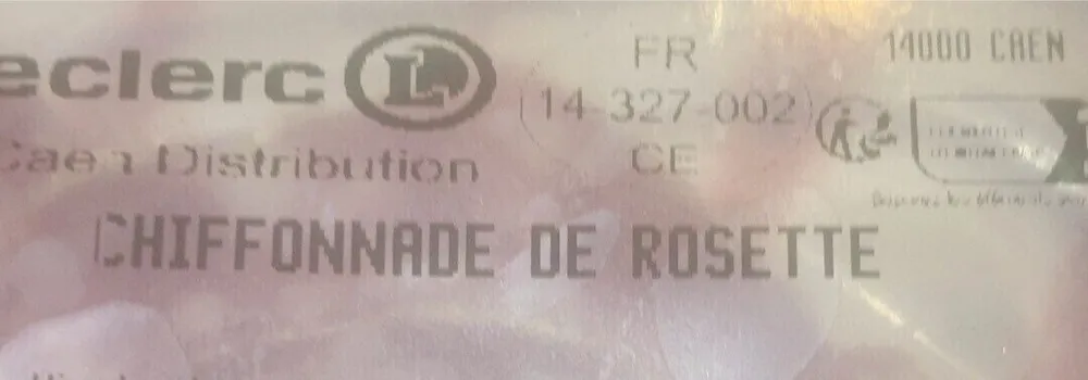 Chiffonade de rosette