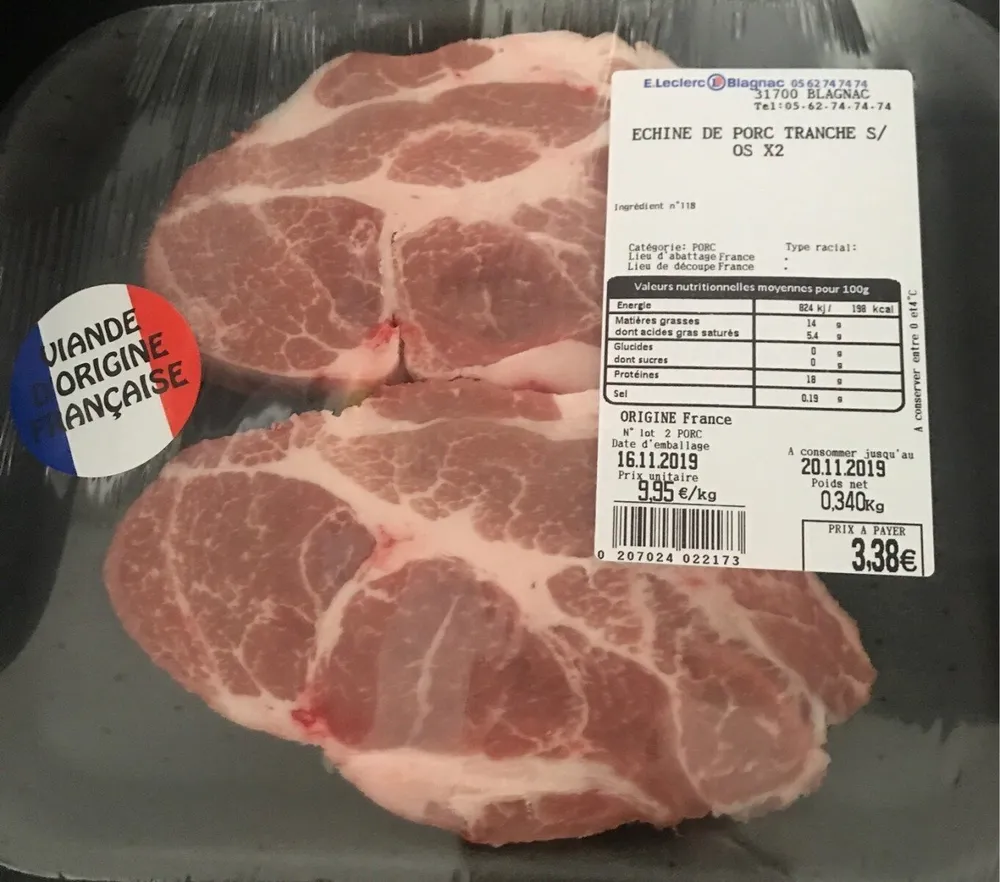 Echine de porc