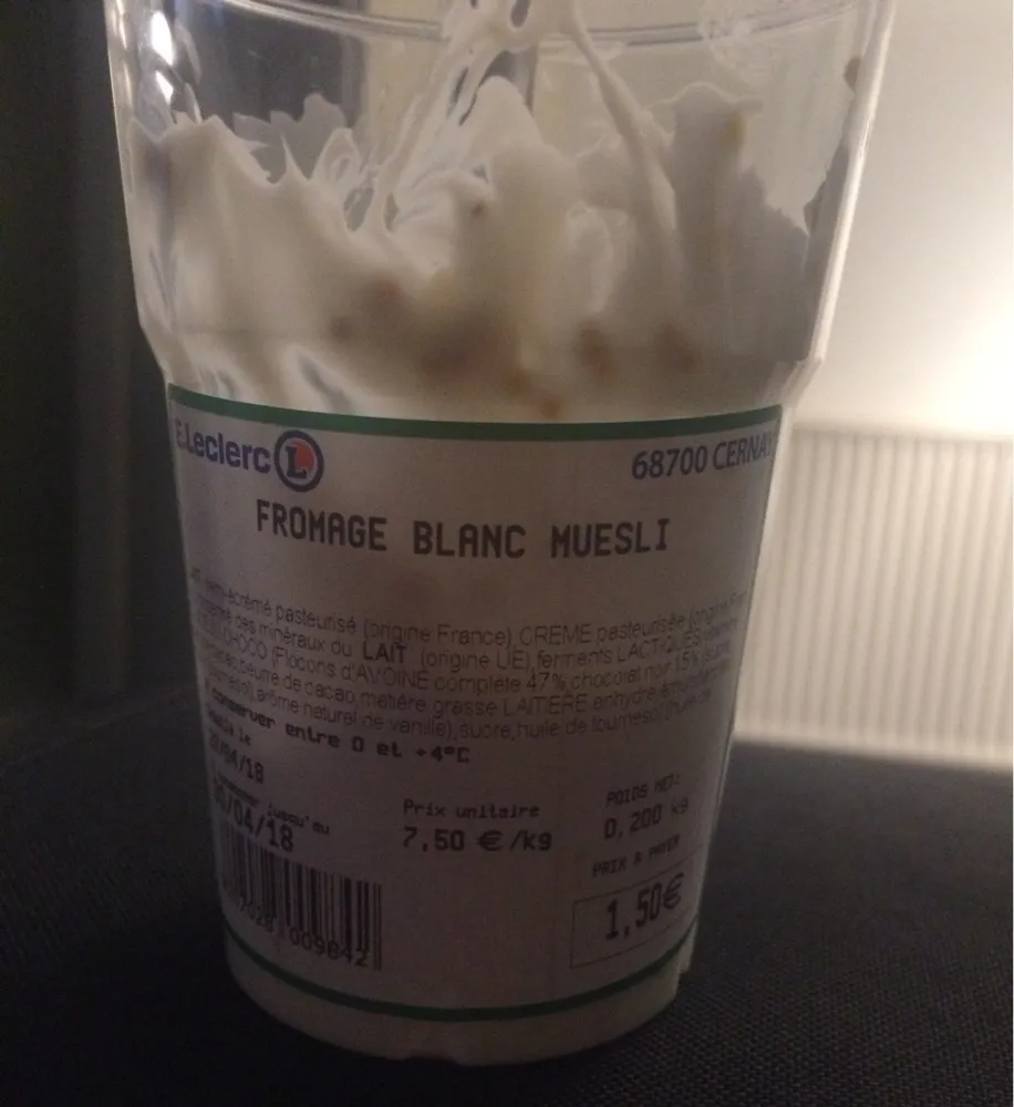 Fromage blanc muesli