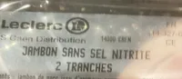 Jambon sans sel nitrite