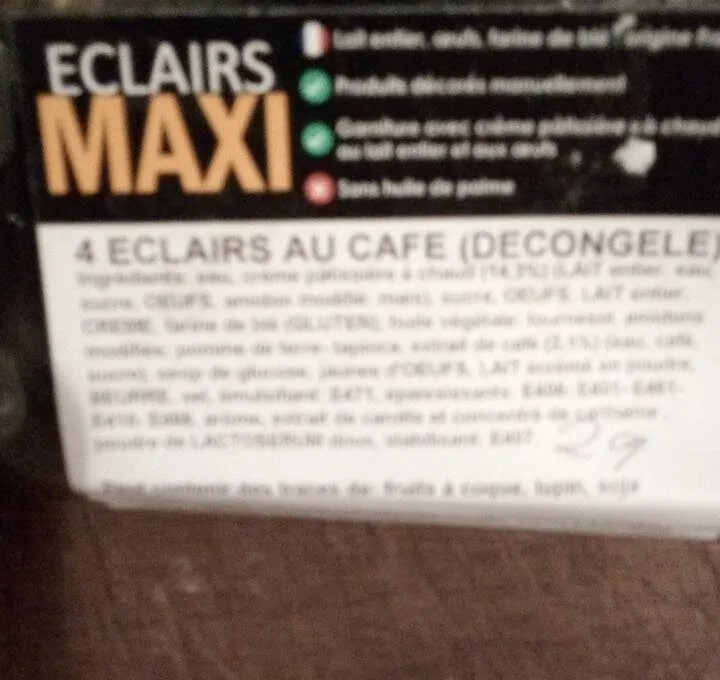 Gâteau éclair au café