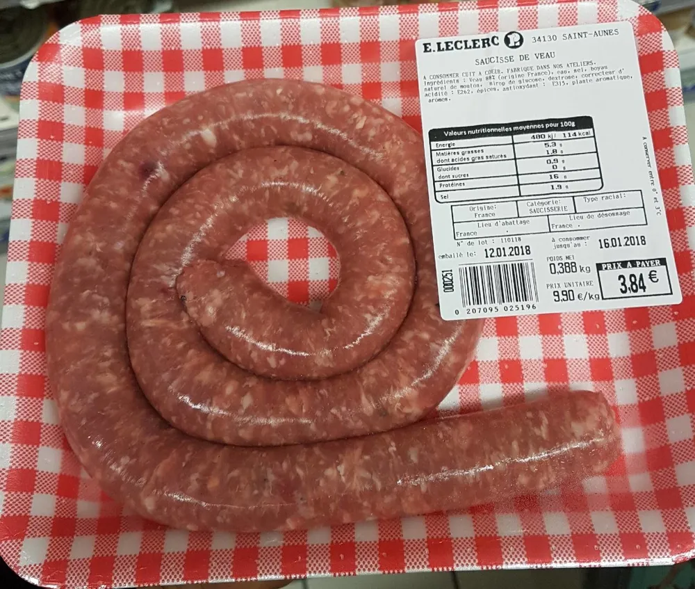 Saucisse de veau