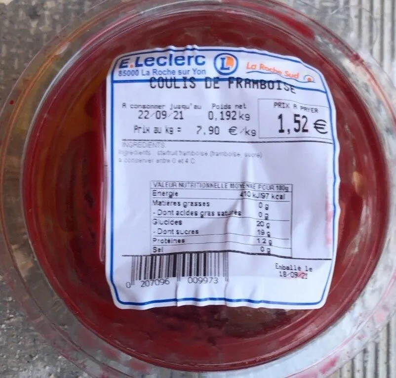 Coulis de franboise