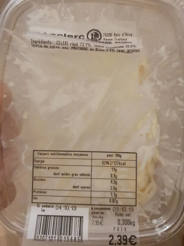 Céleri râpé moutarde de Dijon