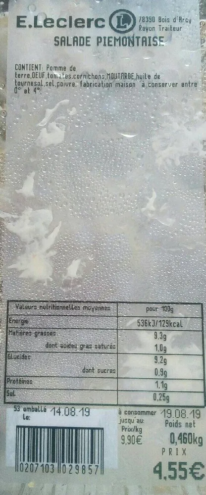 Salade piémontaise