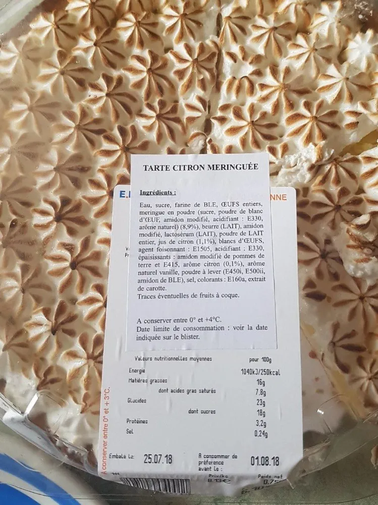 Tarte au citron meringuée