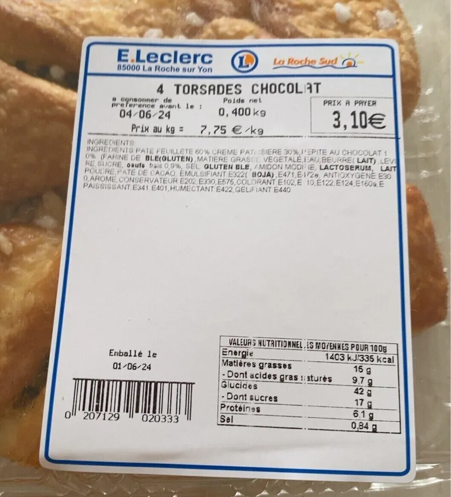 Torsades chocolat