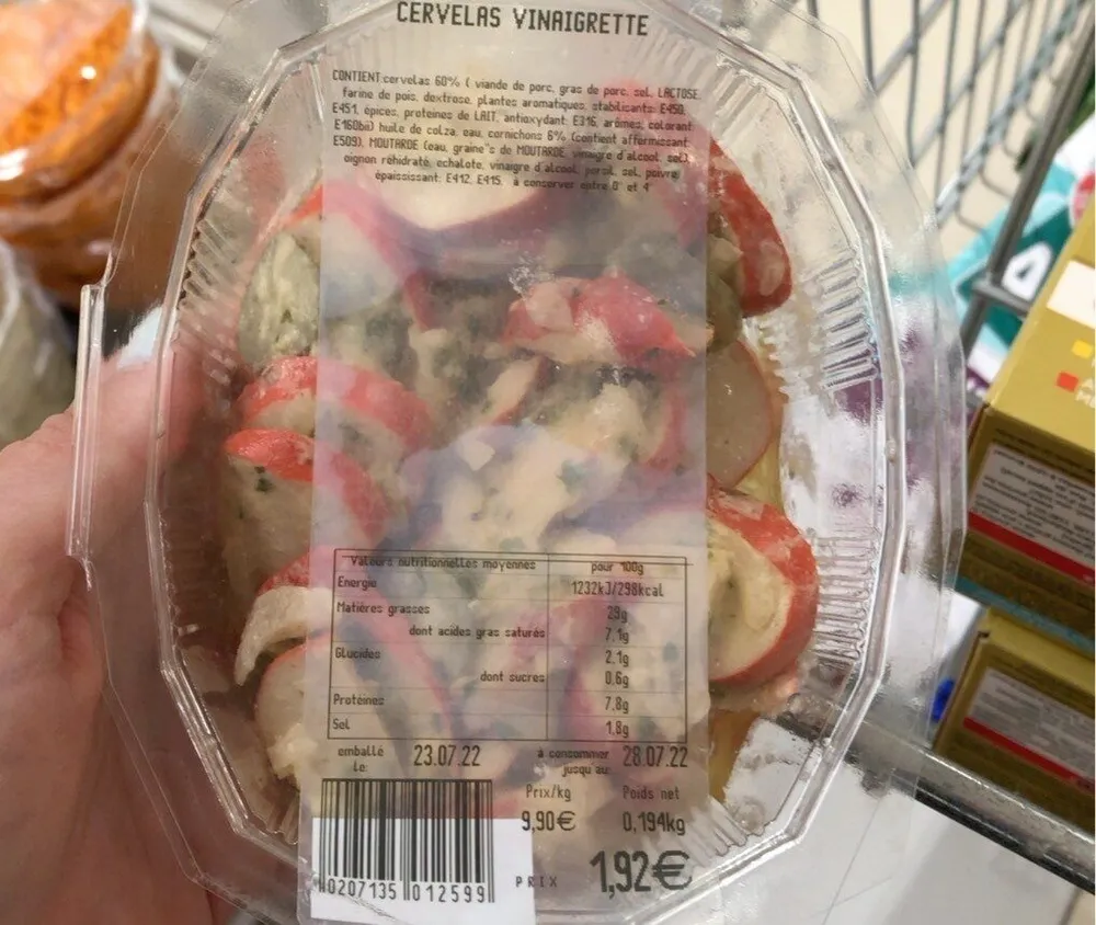 Cervelas vinaigrette