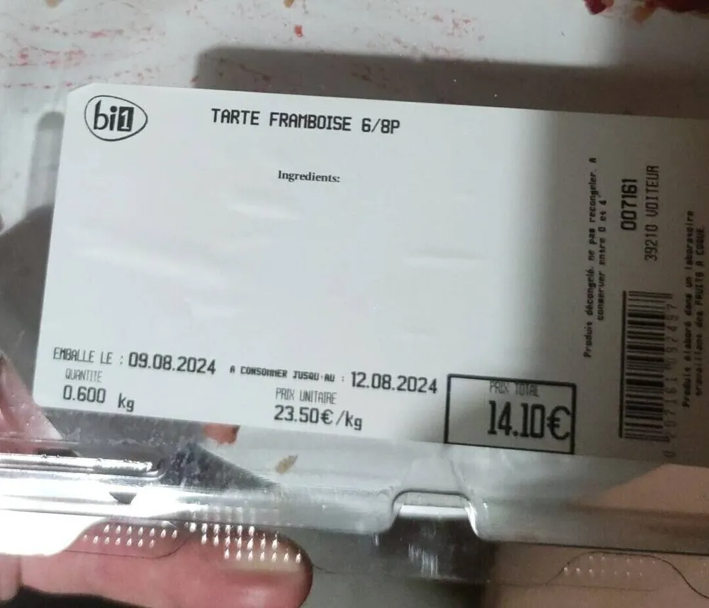 Tarte framboises