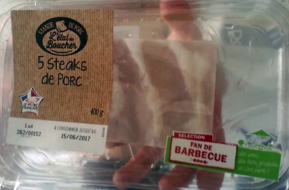 5 Steaks de Porc (Sélection Fan de Barbecue)