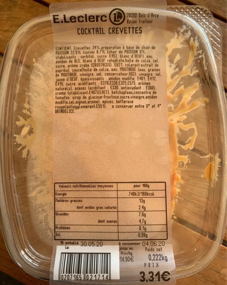 Cocktail crevettes