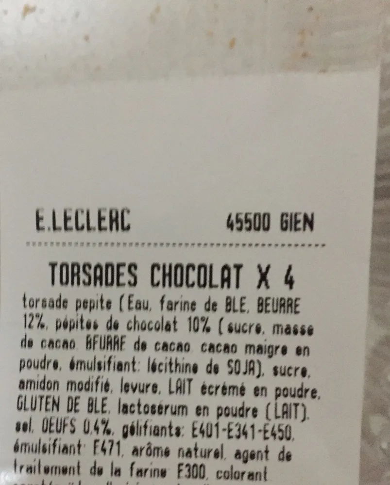 Torsade au chocolat