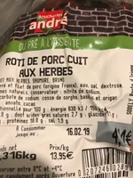 Roti de porc cuit aux herbes