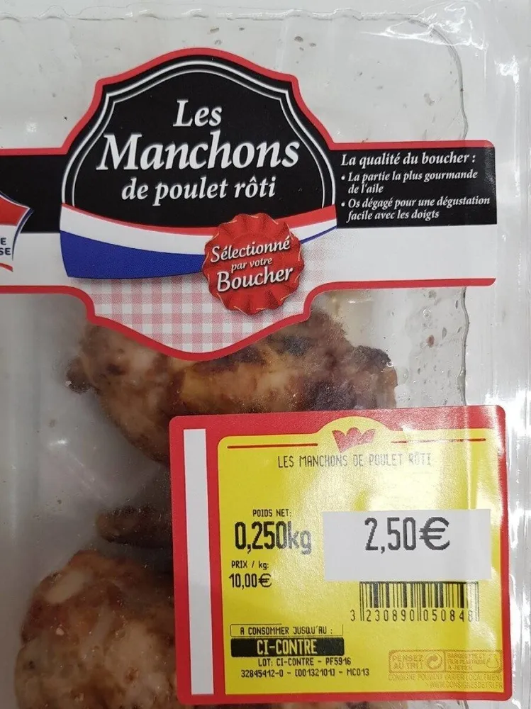 Les manchons de poulet rôti