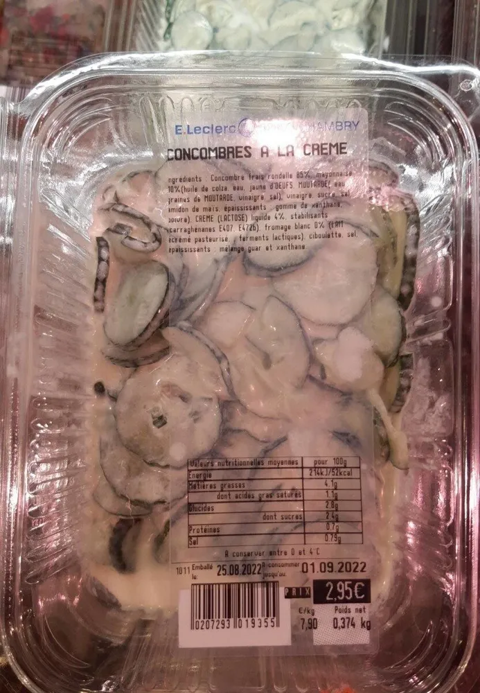 Concombres a la creme
