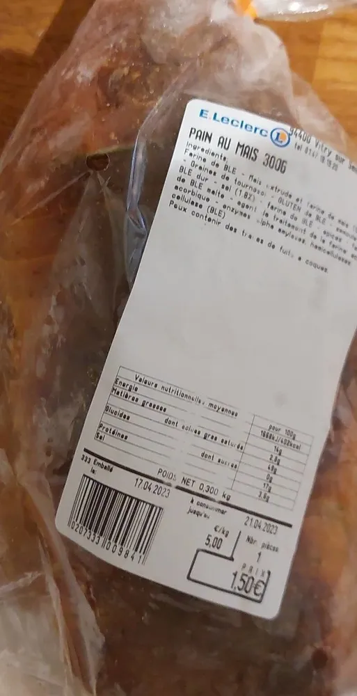 Pain au maïs