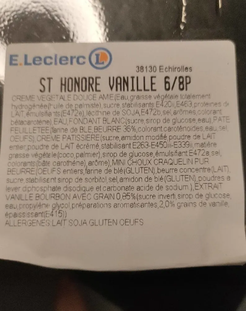 St Honoré vanille